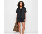 Target European Linen Shirt - Black