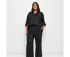 Target Plus Size European Linen Wide Leg Pants