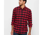 Target Long Sleeve Flannelette Shirt - Red