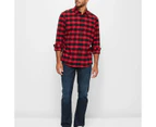 Target Long Sleeve Flannelette Shirt - Red