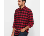 Target Long Sleeve Flannelette Shirt - Red