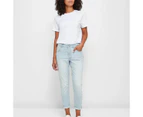 Target Mid Rise Ankle Length Girlfriend Denim Jeans - Blue