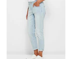 Target Mid Rise Ankle Length Girlfriend Denim Jeans - Blue