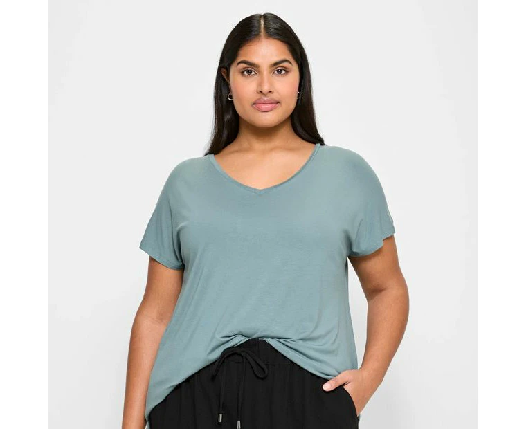 Target Plus Size V-Neck T-Shirt - Blue