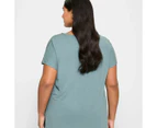 Target Plus Size V-Neck T-Shirt - Blue