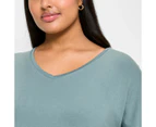 Target Plus Size V-Neck T-Shirt - Blue