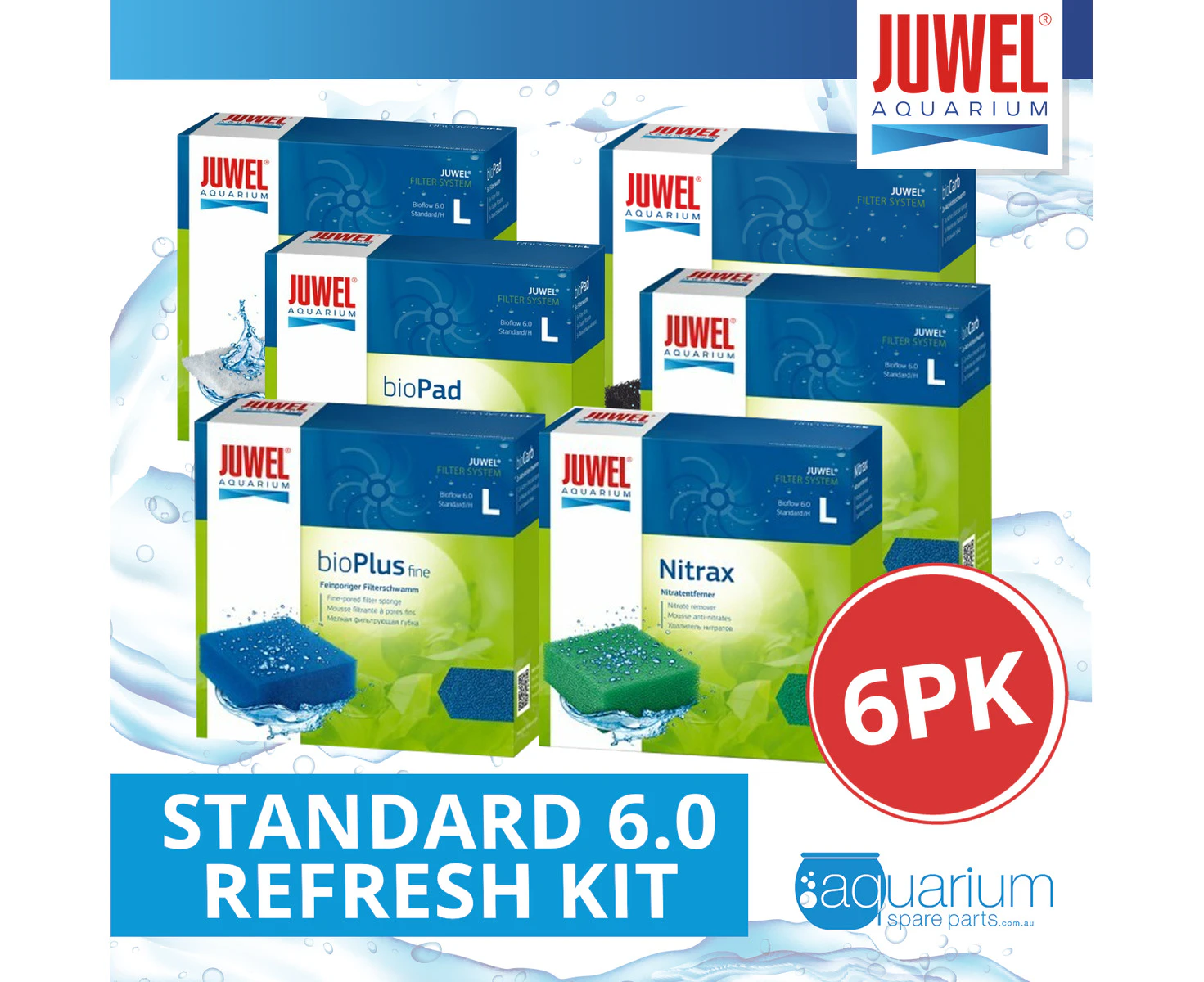 JUWEL Bio Flow Large 6.0 Refresh Kit (6pk) (JWLLRGKIT)