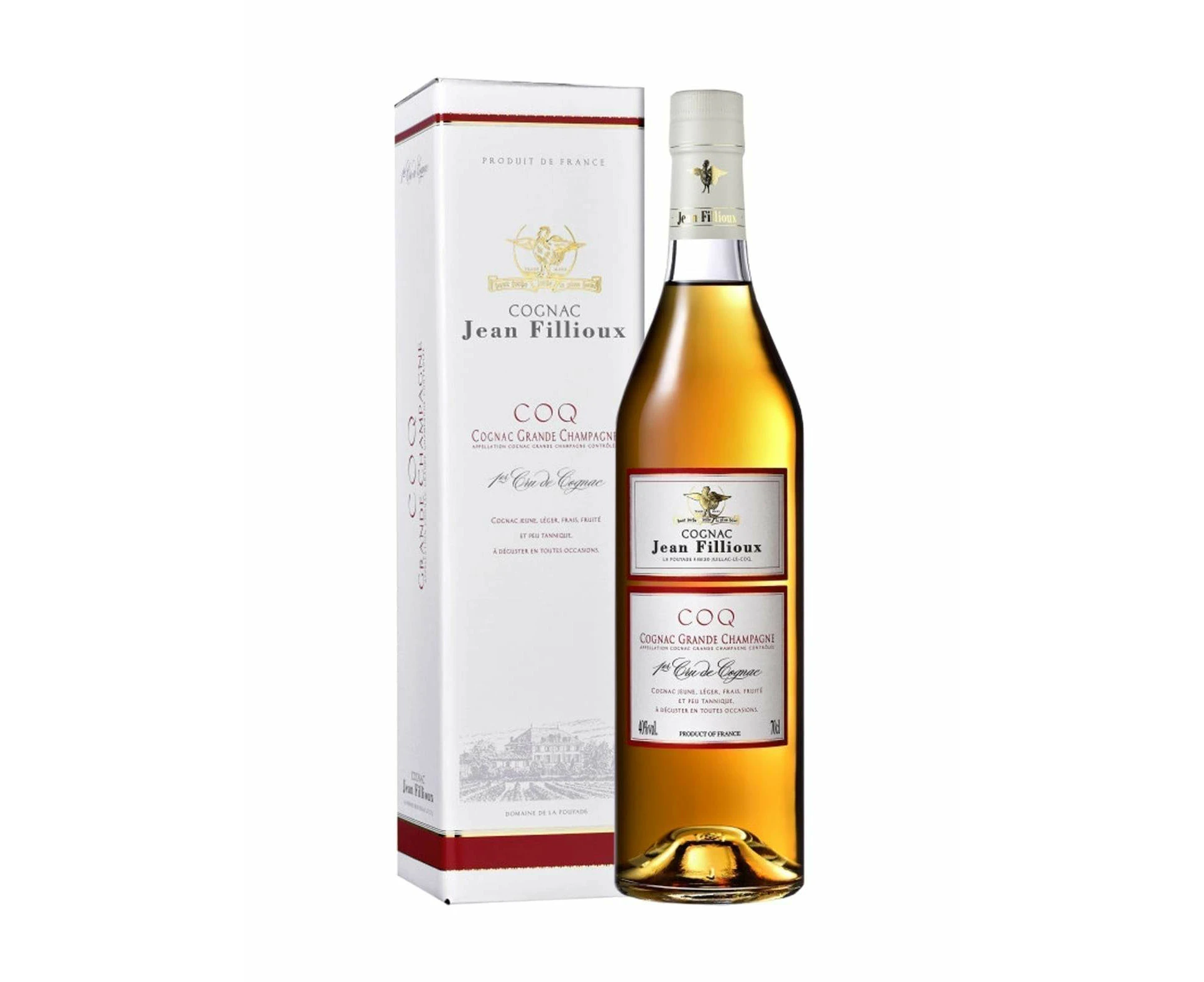 JEAN FILLIOUX COGNAC 'COQ' GRANDE CHAMPAGNE 1ER CRU 3-4 YEARS 40% 700ML