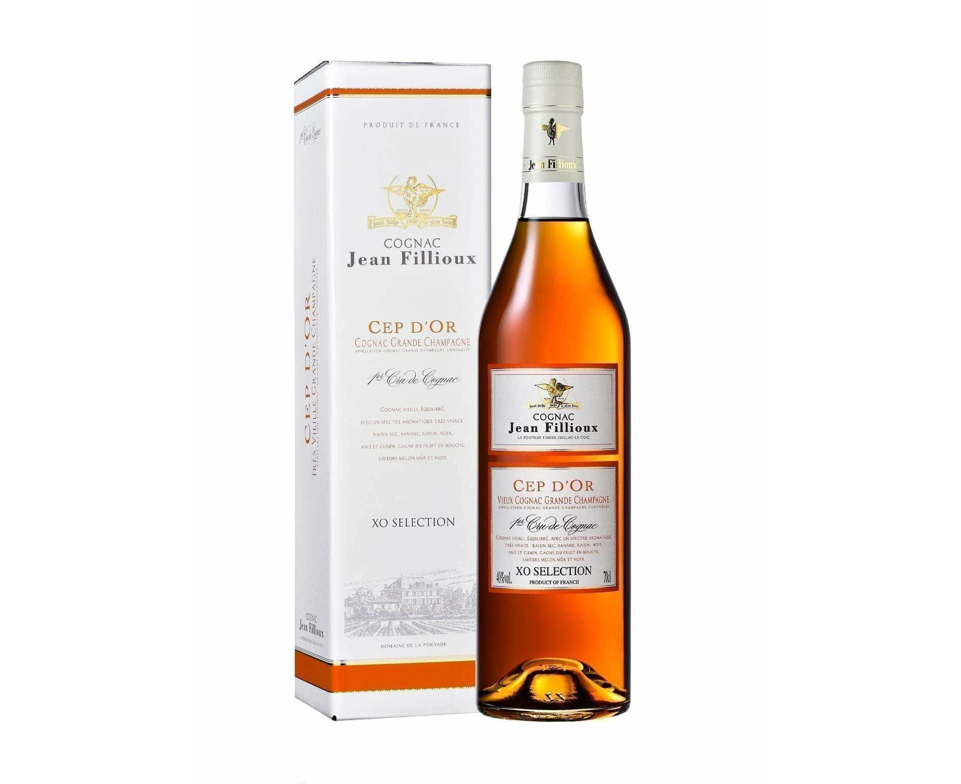 JEAN FILLIOUX COGNAC 'CEP D'OR' XO GRANDE CHAMPAGNE 1ER CRU 13-15 YEARS 40% 700ML