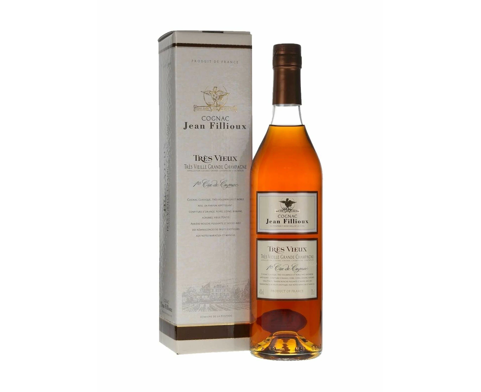 JEAN FILLIOUX COGNAC GC XO 25-30 YEARS TRES VIEUX 40% 700ML