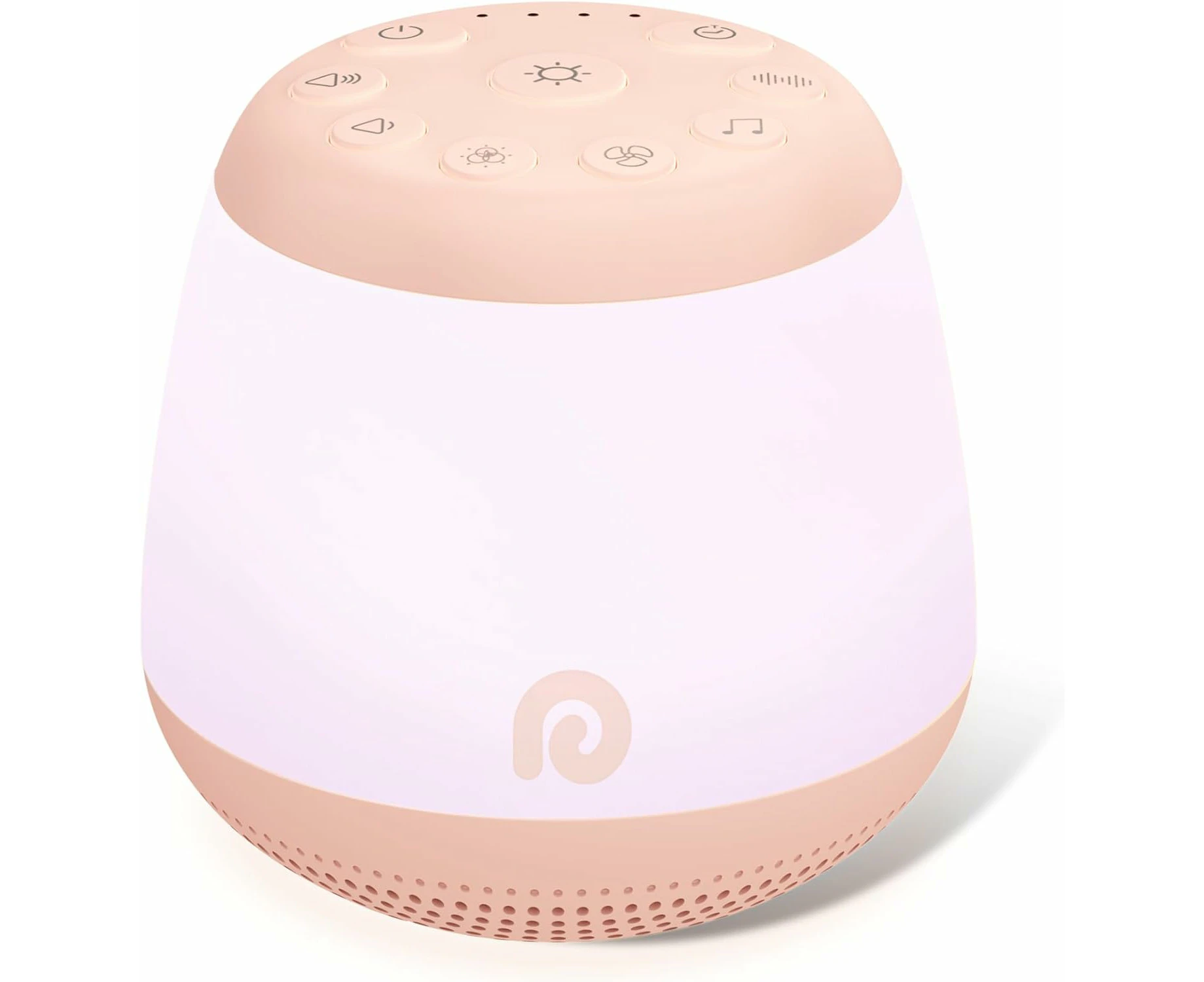 Dreamegg White Noise Machine for Baby with 24 Soothing Sounds for sleeping, 8 Colors Night Light, Memory & Timer, Portable for Travel, Pink