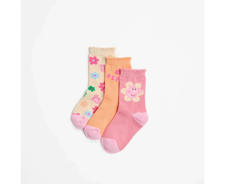 Peppa Pig Crew Socks 3 Pack