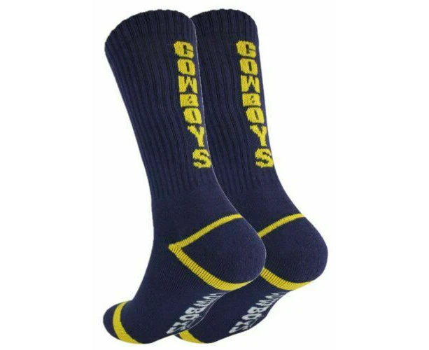 NRL Mens Crew Socks - North Queensland Cowboys - One Set - Sock -