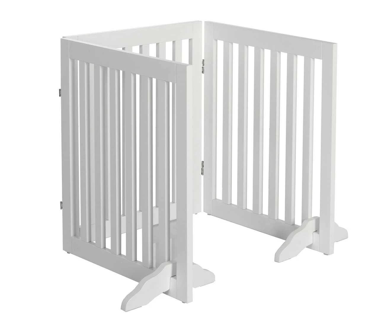 Charlie's Durable Freestanding 3-Panel Pet Gate - White