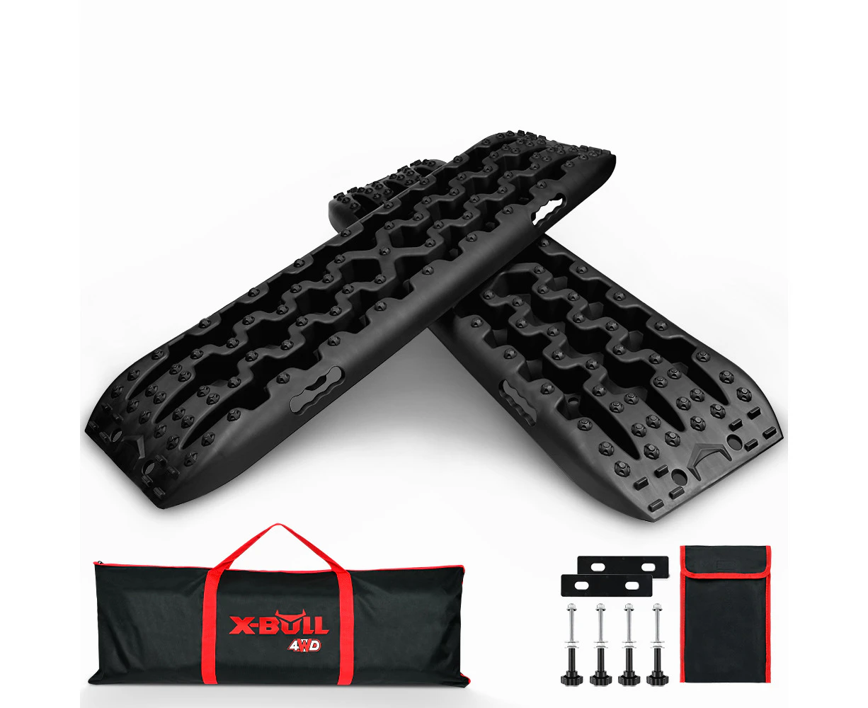 X-BULL Recovery tracks Boards Sand 10T 4WD trucks Snow With Mounting Pins Gen3.0 Black