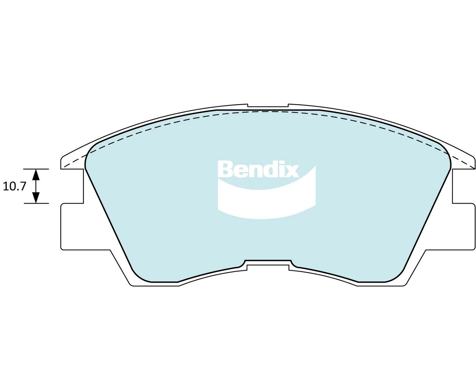 Bendix Heavy Duty Front Brake Pad Set for Mitsubishi Express SF, SG, SH, SJ, WA, P03V, P13V, P04V, P14V, P24V, P24W, P05W, P05V, P15V, Starwagon SD, SE, S