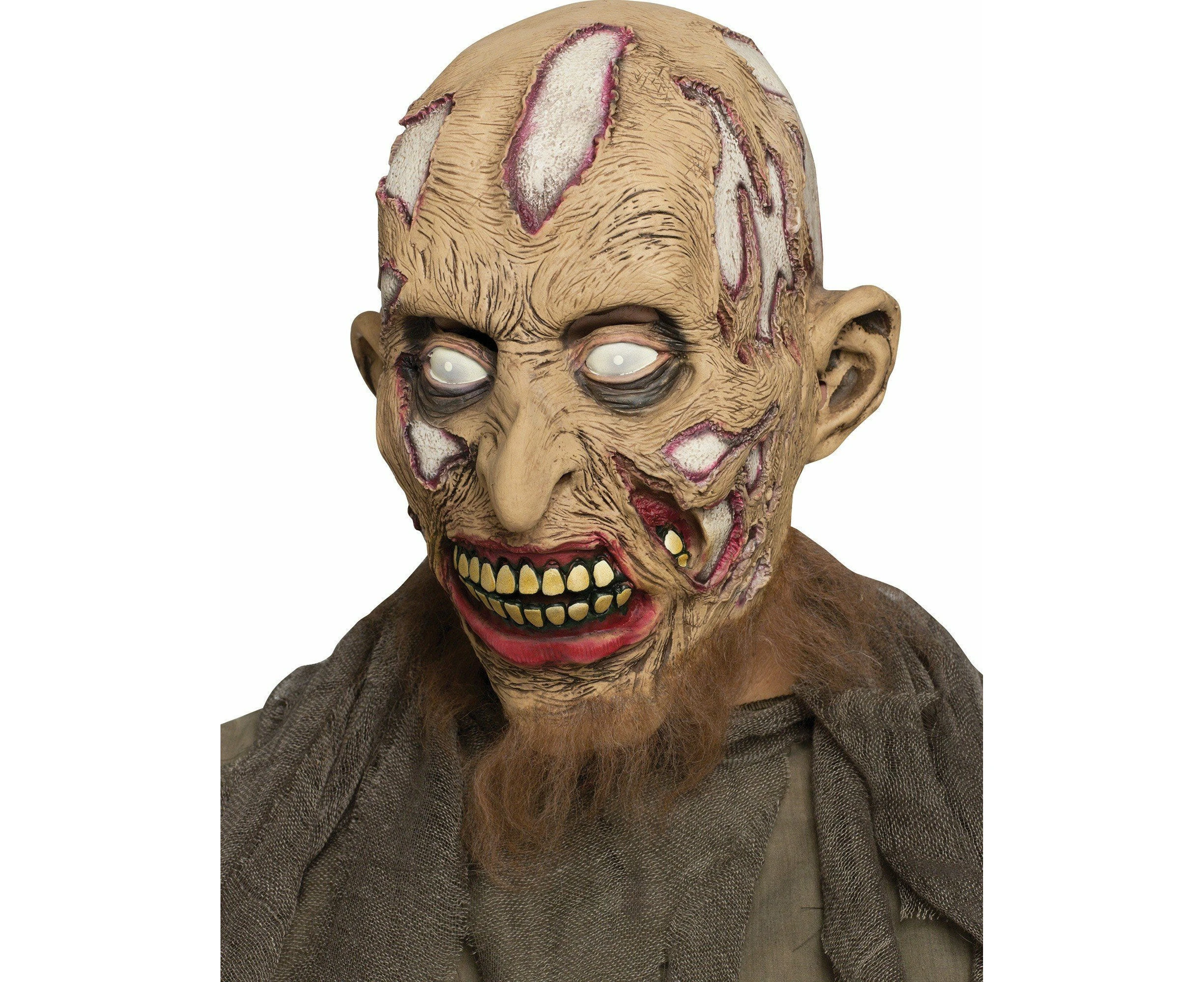 Horror Clown Zombie Halloween Costume Mask - Unisex, Clown (Black, White)