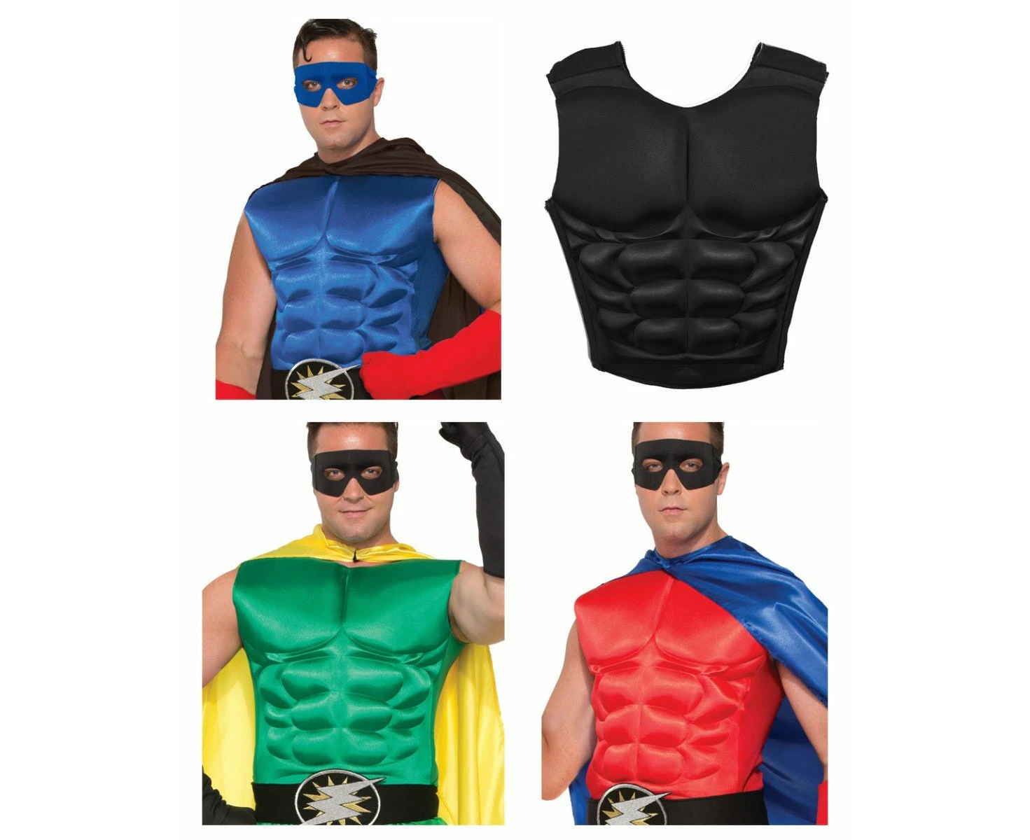 Be Your Own Superhero Adult Costume Muscle Chest Vest - Green