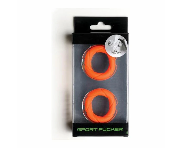 Sport Fucker Ready Rings Liquid Silicone Cock Rings (model Rf215) Unisex Pleasure Enhancers For Endurance & Sensation Orange