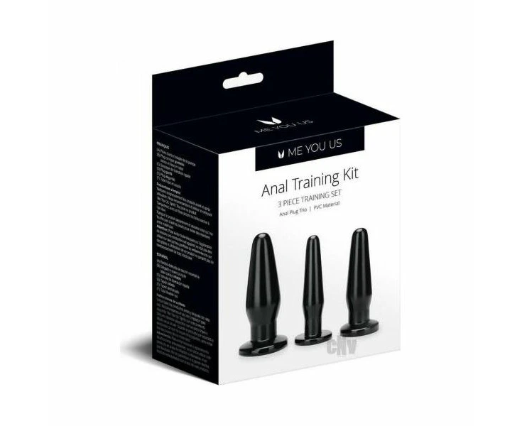 Myu Black Anal Training Kit Model X3 For Unisex Anal Pleasure