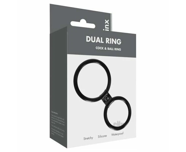 Linx Dual Ring Cock Ring Black Os