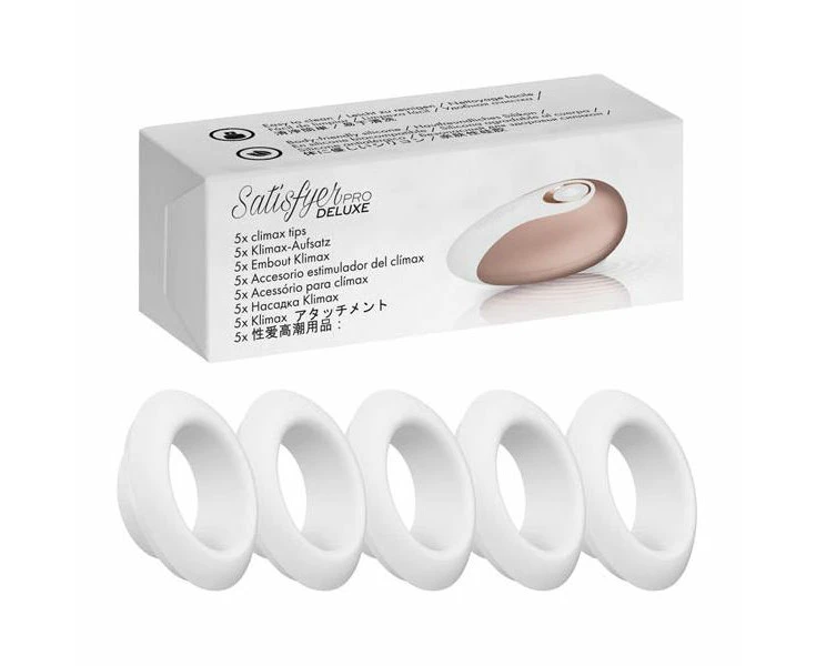 Satisfyer Pro Deluxe Climax Heads Replacement Silicone Tips For Intense Pleasure Pack Of 5