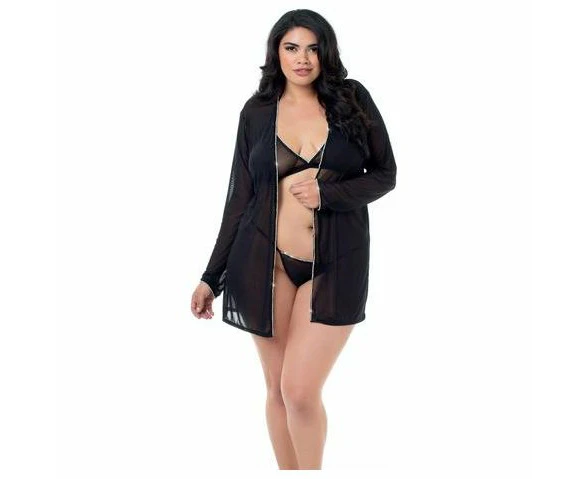 Robe Intimate Pleasures 5000 Unisex Lingerie Set In Seductive Black