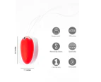 Maia Shortcake USB Rechargeable Remote Control Egg Vibrator - Red