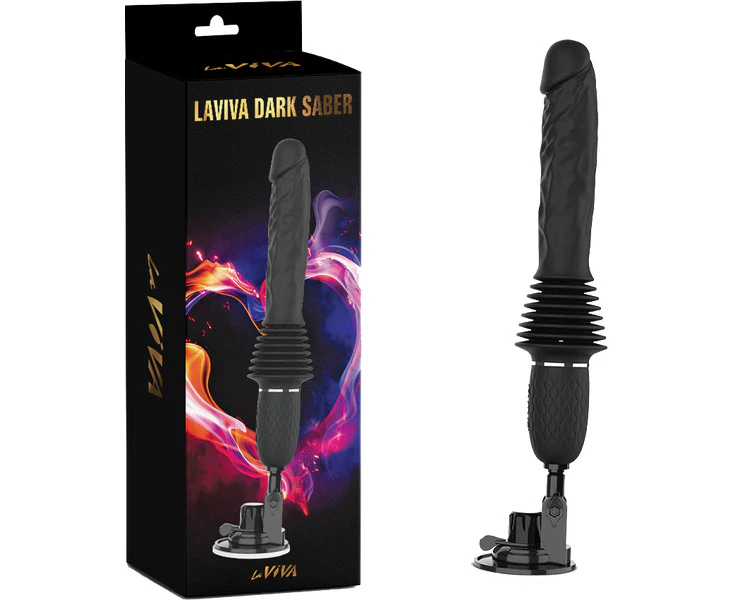 Laviva Dark Saber Black Silicone Dildo Vibrator Model Ls 380, Male And Female Pleasure