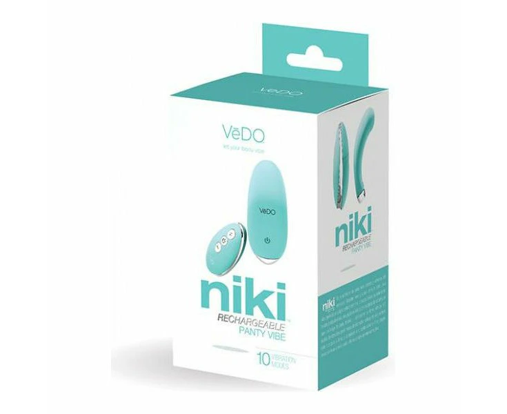 Introducing The Vedo Niki Rechargeable Panty Vibe Tease Me Turquoise: The Ultimate Discreet Pleasure Companion