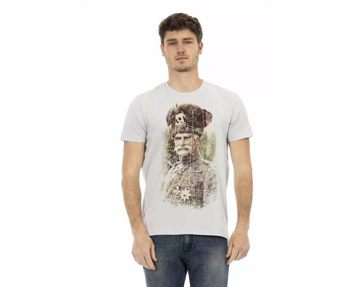 Trussardi Action Gray Cotton Men T Shirt