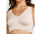 Bonds Women's Comfy Crop Bra - Petal Dust Heather