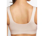 Bonds Women's Comfy Crop Bra - Petal Dust Heather