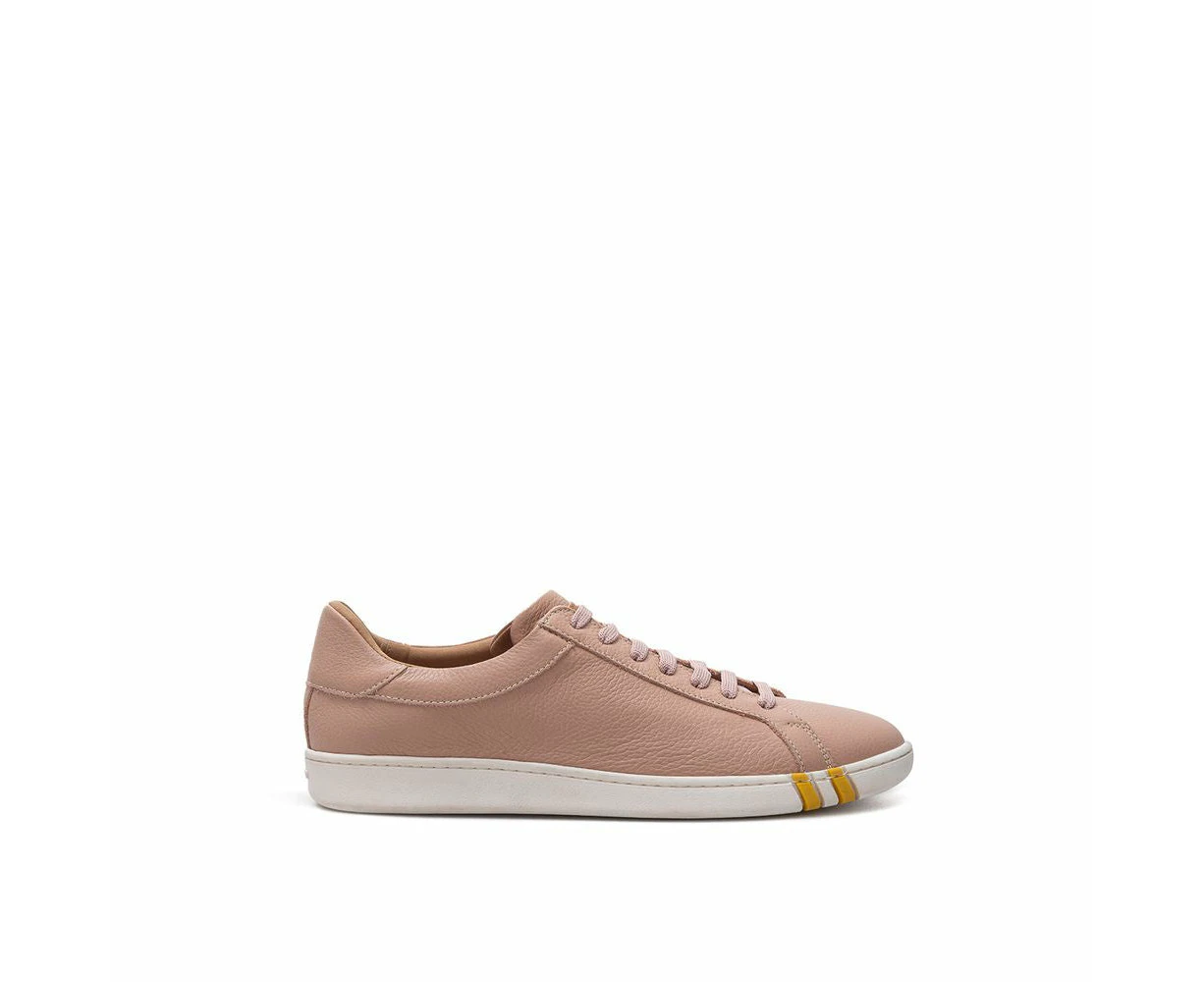 Bally Elegant Pink Cotton Leather Sneakers - EU37/US7