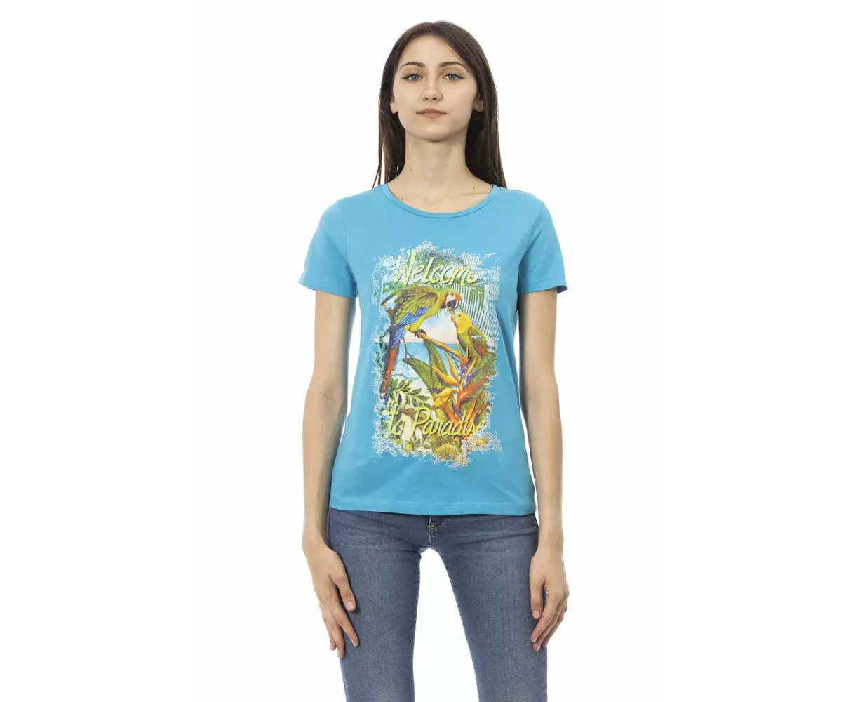 Trussardi Action Light Blue Cotton Women Top