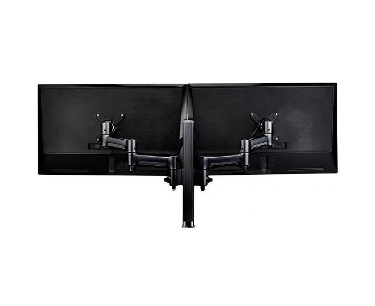 Atdec AWM Dual monitor arm solution - 460mm articulating arms - 400mm post - Grommet clamp - black