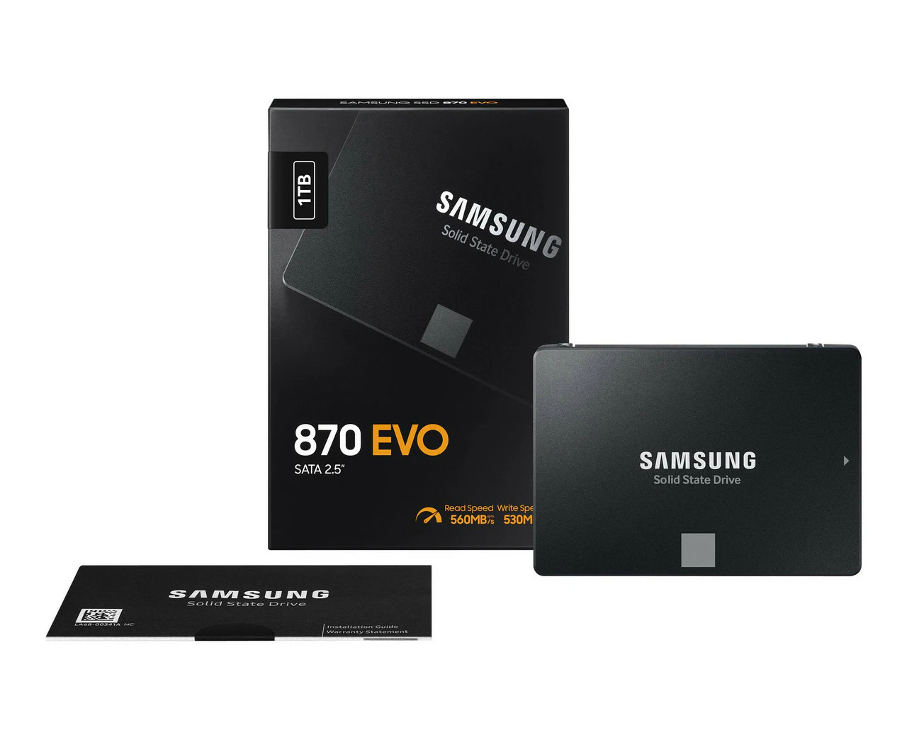 SAMSUNG (870 EVO) 1TB, 2.5" INTERNAL SATA SSD, 560R/530W MB/s, 5YR WTY