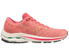 MIZUNO WOMENS WAVE INSPIRE 18 RUNNING SHOES - PINK / WHITE