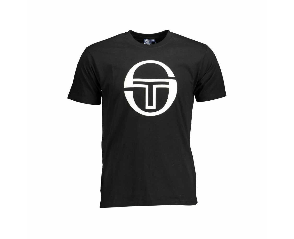 Sergio Tacchini Black Cotton T-Shirt - XL