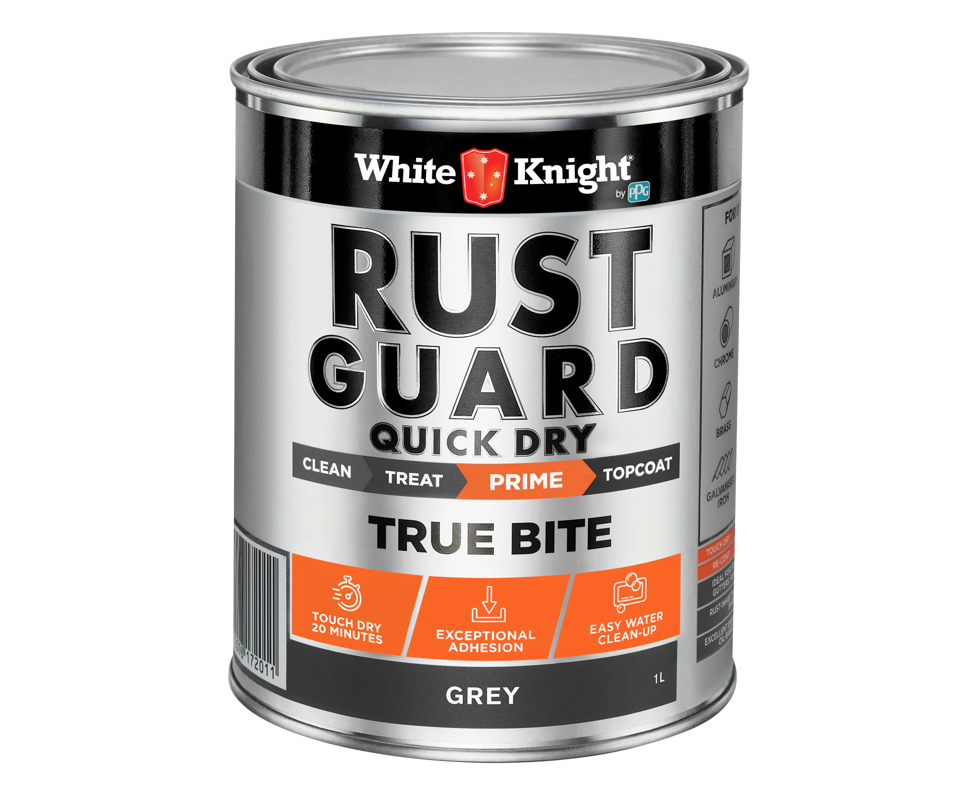 White Knight Rust Guard Grey Quick Dry True Bite Primer Paint - 1L