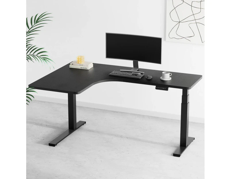 Artiss Standing Desks L-shape Motorised 160CM Black