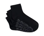 Bonds Women's Logo Lightweight Quarter Crew Socks 4-Pack - Black