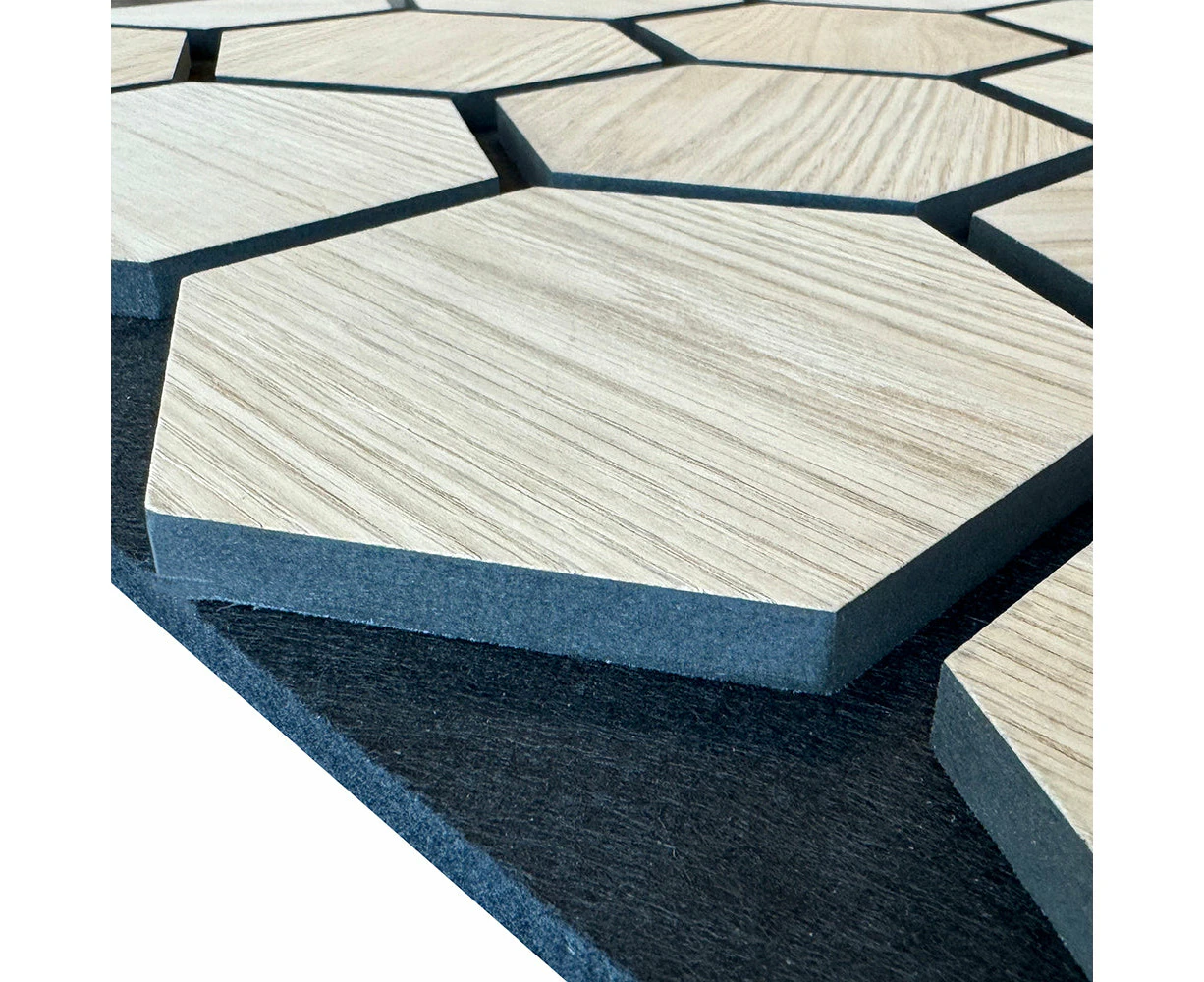 Hexagon WOODFLEX Acoustic Wood Wall Panels - SAMPLE