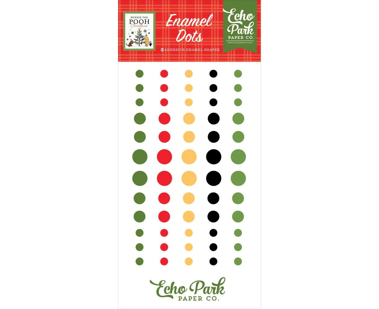 Echo Park Enamel Dots Winnie The Pooh Christmas