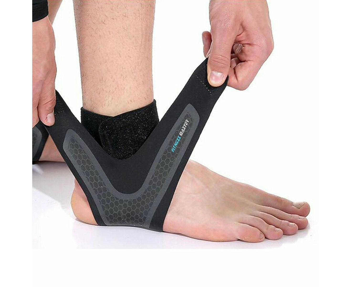 Ankle Brace With Adjustable Elastic Foot Wrap Protector Sport Stabilizer STYLE:  RIGHT SIZE L