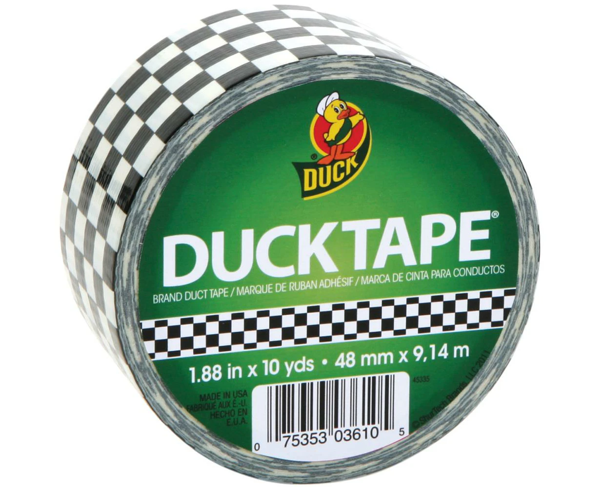 Duck Patterned Duck Tape 1.88"X10yd Checkerboard