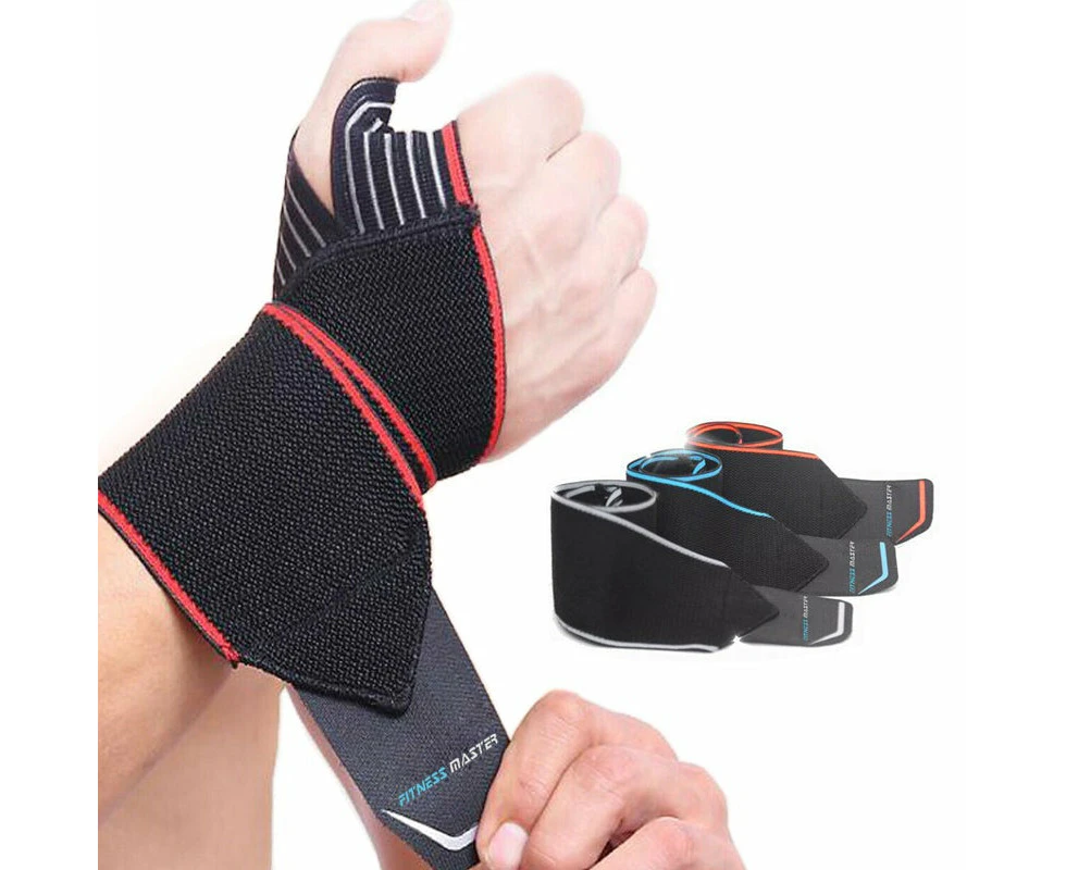 Fitness Master Wrist Support Strap Thumb Hand Brace Tunnel Protector Carpal GREY