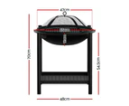 Grillz Fire Pit BBQ Grill 2-in-1 Outdoor