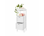 Panelled Storage Unit, White - Anko