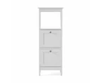 Panelled Storage Unit, White - Anko